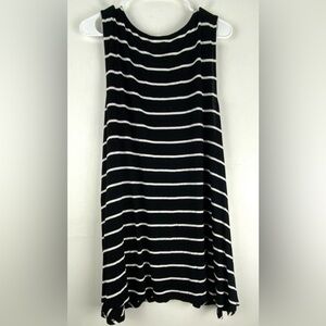 APT 9 Women Black White Sleeveless Striped Mini Tank Dress Size 3X